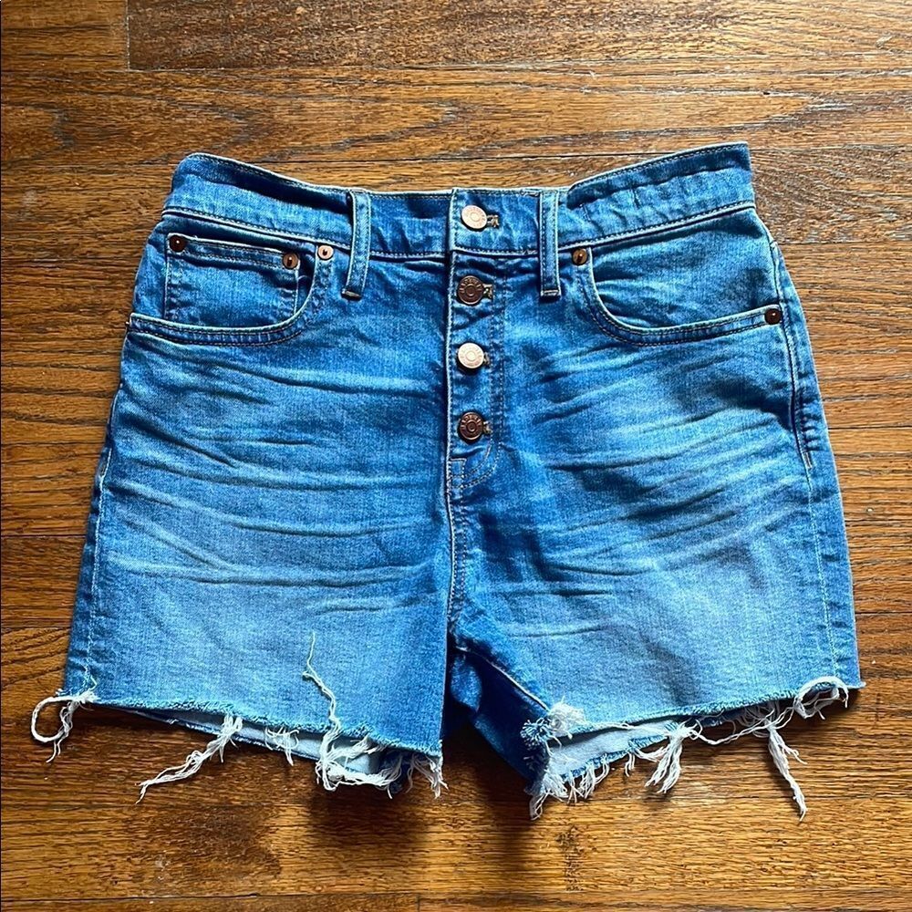 Madewell High Rise 4 Button Denim Shorts